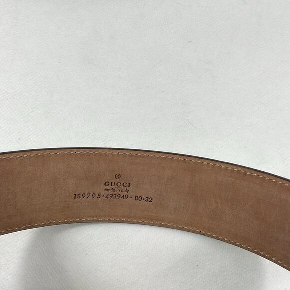 Authentic GUCCI brushed gold leather belt with box and COA size 80/32 - Picture 4 of 10